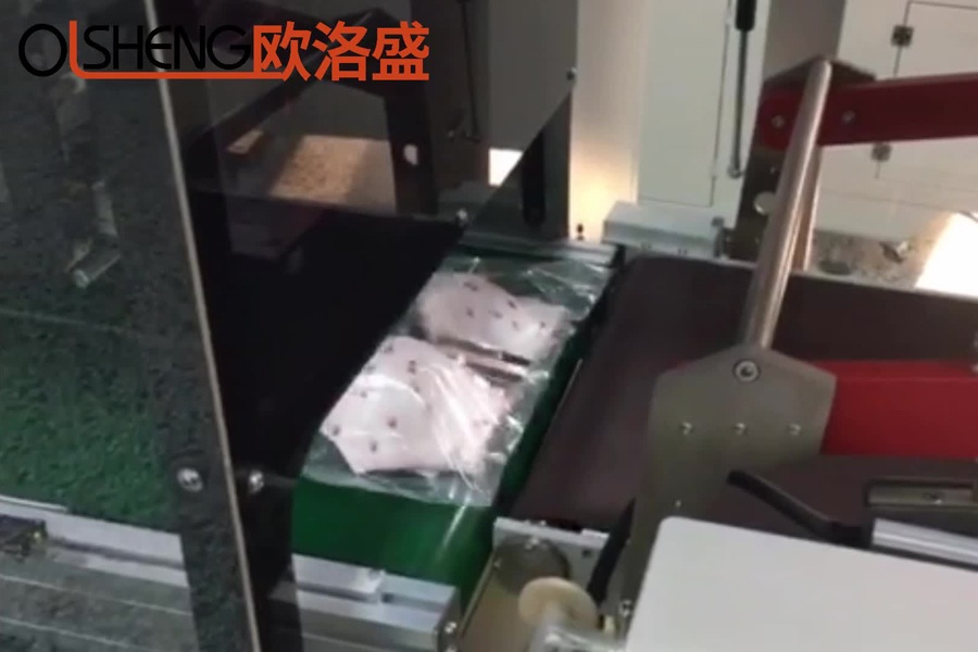 文胸內(nèi)衣使用L型熱收縮包裝套袋加貼標案例視頻